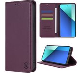 Wallet Skin friendly Card Slot Strong Magnetic Flip Leather Case For Xiaomi Redmi Note 13 Pro+ 12 12S 11 11S 10 9 Pro 8T 7 Cover