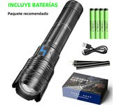 20000LM Super Bright Tactical Flashlight 100W GT60 Long Range Powerful LED Torch USB Rechargeable Using 4 181350A Batteries
