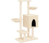 Rascador para Gatos con postes de ISAL crema 117 cm