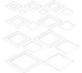 Plantilla de acolchado de joyas de 16 tamaños, regla de máquina de coser intrincada de acrílico, plantilla de enrutador de placa de presión transparente para manualidades de corte de patchwork a mano, 6 mm de grosor