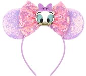 Newest Disney Mickey Mouse Ears Headband Kid Adult Festival Party Sequins 5" Bow Headband Women Baby Girl Party Hair Accessories