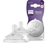 Philips Avent Tetina de biberón Natural Response: 2 tetinas de biberón de flujo 1 para recién nacidos a partir de 0 meses sin BPA