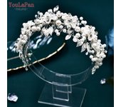 Youlapan HP603 Wedding Design Bridal Pearl Headpiece Silver Headband Cute Girl Wedding Party Banquet Elegant Crown Headpiece