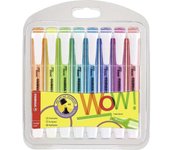 Stabilo Swing Cool Pack de 8 Marcadores Fluorescentes - Cuerpo Plano - Punta Biselada - Tinta Base Agua - Antisecado