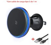 30W Magnetic Car Wireless Chargers RGB LED Light For iPhone 12 13 14 15 Pro Max Phone Holder Stand Mount Fast Charging Station