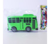 New Tayo Mini Bus Little Bus Toy Set Openable Doors, Slide & Pull Back Toy Bus for Kids