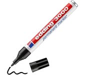 edding 3000 marcador permanente - negro - 1 rotulador - punta redonda 1,5-3 mm - indeleble de secado rapido - resistente al agua y a los borrones - carton, plastico, madera, metal, tela - universal