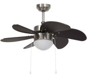 Ventilador de techo VidaXL 39W con lámpara Ø76 cm
