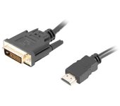 CABLE HDMI LANBERG MACHO DVI MACHO 24+1 1,8M DUAL LINK GOLD 4K