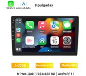 HIPPBQCC 2 Din Car Radio Carplay Android Auto 4 Core Android 11 4G GPS Car Audio 7"/9"/10" WIFI Automotive IPS Multimedia Player