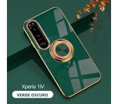 Luxury Plating Silicone Magnetic Ring Holder Phone Case For Sony Xperia 1 5 10 III IV V ACE II Shockproof Electroplated Cover