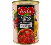 Pisto Casero Hida. Paquete de 6 Botes x 400 gr + 15% Gratis - Pisto Sofrito de Verduras Hida - Estilo Casero - Pisto Verduras