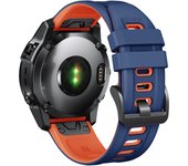 Correa de Silicona para Garmin Fenix 8 - 51mm / Fenix 7X Pro / Fenix 6X Pro / Enduro 3 / Epix 2 Pro 51mm, Double Color Conectores Quickfit 26mm