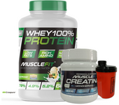 Pack WHEY 2kg + Creatina Creapure 300g + Shaker (regalo) -  MuscleFit │MUSCLEVIP│MAS MUSCULOS