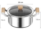 316L Stainless Steel Soup Pot Wok Hot Pot Honeycomb Non-stick Pot with lid Home Induction Cooker Gas Stove Universal Frying Pan