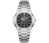 PENGAGAR Luxury Watch for Man Elegant Date Week Waterproof Luminous Men Watch Quartz Stainless Steel Sports Men's Watches reloj