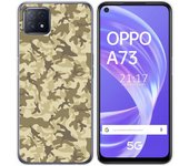 Tumundosmartphone Funda Gel Tpu para Oppo A73 5G diseño Sand Camuflaje Dibujos