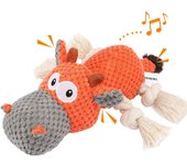 Juguetes de peluche para perros, juguetes interactivos con chirridos, juguetes masticables resistentes para perros en material de algodón y papel crepé, juguetes para perros grandes y pequeños