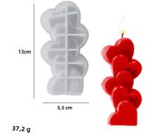 3D Relief Stacking Sunflower Silicone Candle Mould Clover Cactus Soap Plaster Mold Valentine's Day Heart Chocolate Wedding Decor