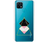 Funda compatible con Oppo A15 - Rombos Triangulo Marmol