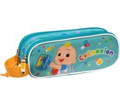 Portatodo Doble CoComelon Back to class Azul claro (21 x 8 x 6 cm)