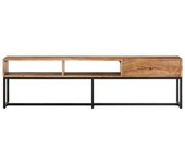 vidaXL Mueble de TV madera maciza de acacia 160x30x45 cm , Mueble de Salon, Mueble TV, Mueble TV salon, Mesa de TV, Mueble tele