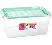Plastic Forte Caja de Almacenaje 8 Litros Transparente Caja de ordenación de plástico, Contenedor de almacenamiento