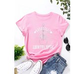 2024 New Nashville Tennessee Country Music City Country Music City Guitar Vintage T-Shirt Printed Round Neck Comfortable Top