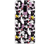 Funda original compatible con Samsung Galaxy S9 Plus - Patron Sylvestre y Piolin