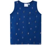 Camiseta Sin Mangas Infantil Azul Dark 116