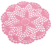 20cm Round Placemat Cup Coaster Mug Kitchen Christmas Table Place Mat Cloth Lace Crochet Tea Coffee Pan Doily Handmade Pad