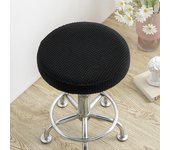 Bar Stool Cover Polar Fleece Round Chair Cover Removable Stool Slipcover Solid Seat Cushion Protector Washable Bar Stool