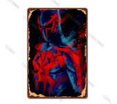 Decor Vintage Metal Poster Cartoon Anime Spiderman Retro Metal Tin Sign Cinema Wall Art Decorative Plate Gifts