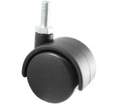 Rueda Giratoria Alex 50DK30 Negro Plástico Espiga Roscada