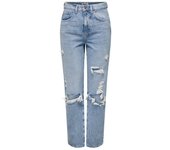 Pantalón vaquero Only Robyn azul con rotos para mujer