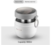 Fiambrera de Maple inoxidable de 600ML, Termo de almacenamiento portátil para Comida Caliente, SOPA, Contenedores para niños escolares con Hoja