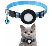 Collar Ajustable Para Gatos Con Portador De AirTag Reflectivo Y Impermeable Incluye Campana Y Cordón De Seguridad Breakaway Para Gatos Y Gatitos