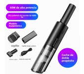 Aspiradora para Coche Portátil, Powerful Motor de Alta Succión,Carga Rápida USB, Delete Polvo y Pelos,Ideal para Auto y Hogar