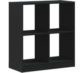 vidaXL Estantería de madera de ingeniería 68,5x32x75 cm Blanco, Negro, Mueble Almacenaje Estantería para Oficina, Estudio, Dormitorio Estantería/Librería/ mueble de Almacenamiento