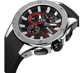 MEGIR Top Brand Men's Military Sport Chronograph Watches Waterproof Fashion Blue Silicone Strap Quartz Wristwatch Man Auto Date