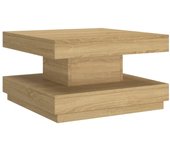 vidaXL Mesa de centro de MDF 60x60x35 cm Marrón claro, Marrón oscuro, Gris Mesita de Salón o Comedor o Auxiliar Mesa de Café Meuble Salón