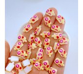 50Pcs New Cute Mini 7*12mm Fruit Popsicle Series Resin Flatback Manicure Ornament Jewelry Making Hairwear Accessorie