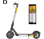 Scooter Sticker Reflective PVC Scooter Decal Waterproof Night Riding Warning Strip for Xiaomi Mijia M365