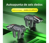 New 6-Finger Mobile Phone Game Trigger Game Controller Gamepad Aim Shooting L1 R1 Key Button Game Fingertips For PUBG 1 Pair