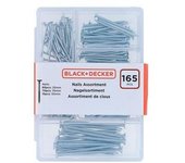 Black & Decker Surtido Clavos 165 Piezas Black+Decker Alta Calidad