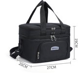 Bolsa de almuerzo cruzada de moda con aislamiento grueso y gran capacidad para uso comercial.