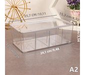 Tea Bag Storage Box Office Multifunctional Storage Box with Lid Acrylic Organizer Coffee Bag Compartment Box