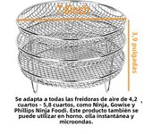 Air Fryer Three Stackable Dehydrator Racks 304 Stainless Steel Air Fryer Basket Tray Air Fryer Accessories Dishwasher Safe Fit