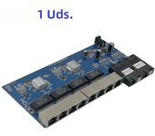 Reverse PoE Switch 8 RJ45 2 SC Serat Gigabit Ethernet Switch Optical UTP Port 10/100/1000M pcba