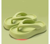Thick soled flip flops with increased height 2024 new beach women's summer walking slippers